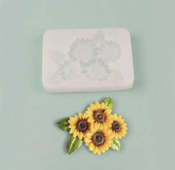 Sunflower bunch candle mould