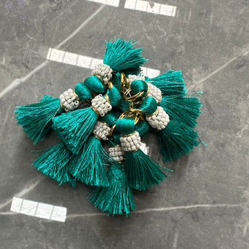 Emerald green tassels