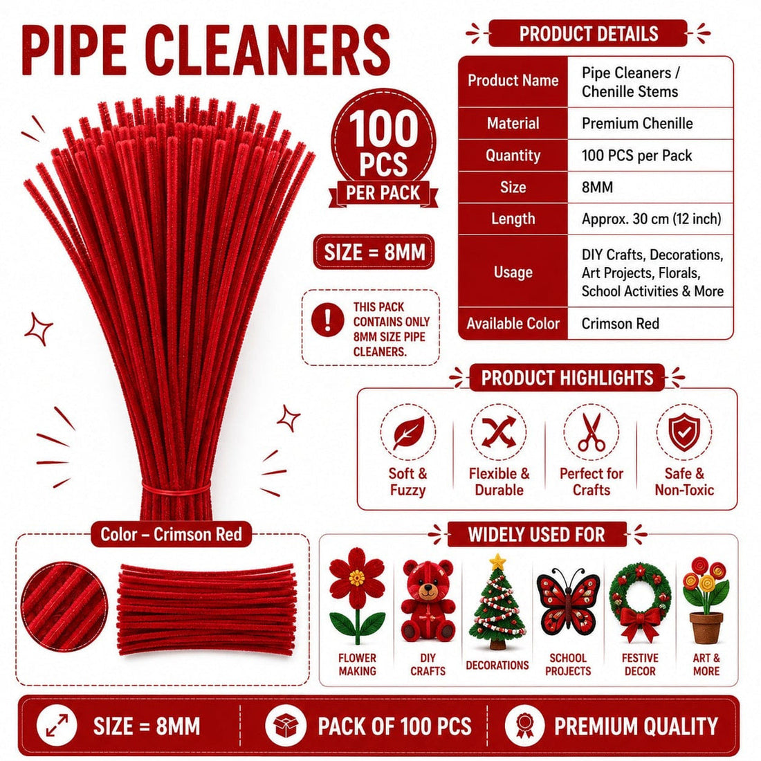 Pipe cleaner 8 mm