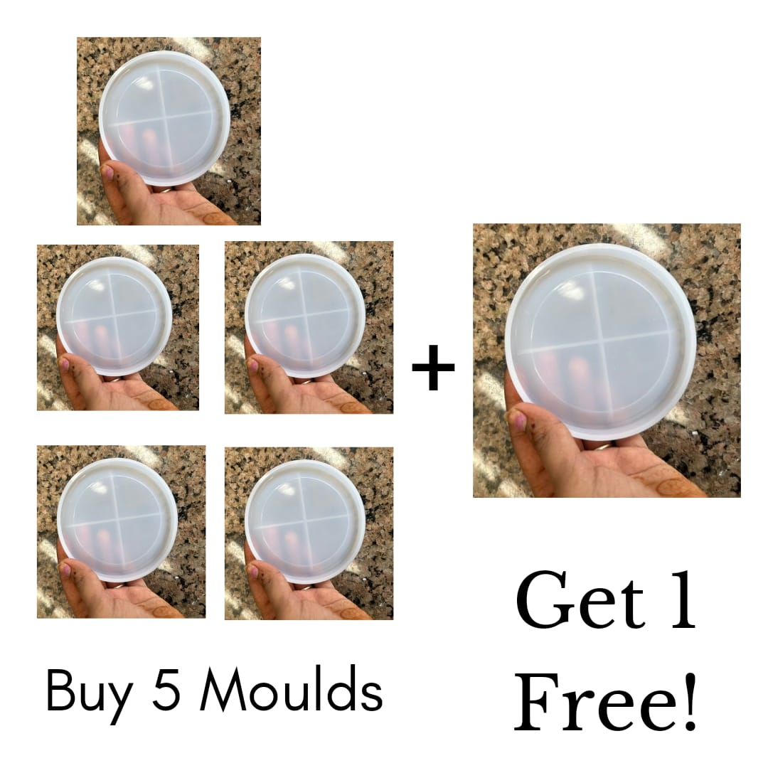 Round boundary coaster mould (5 pc)