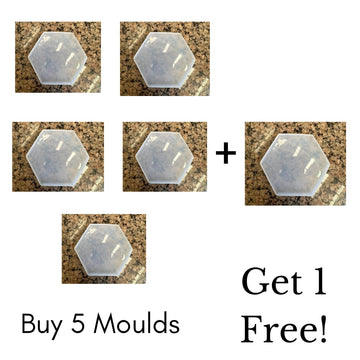 Hexagoan coaster mould (5 pc)