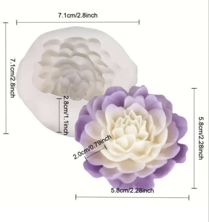 Designer flower candle mould