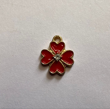 Red flower charm