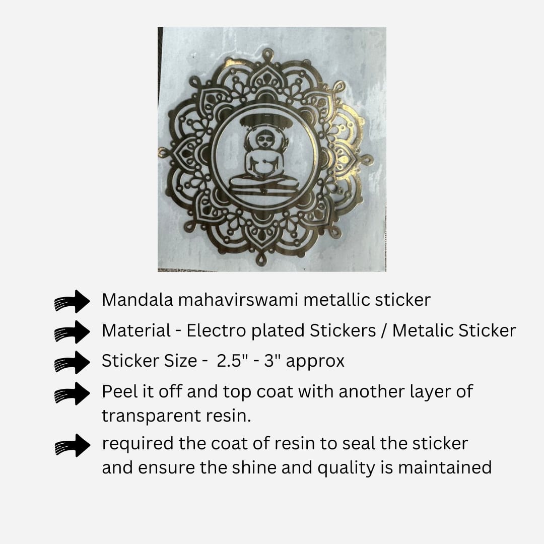 Mandala mahavirswami metallic sticker