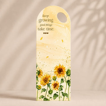 Sunflower Floral Bouquet Flower Card with Handle – (5 pc pack)