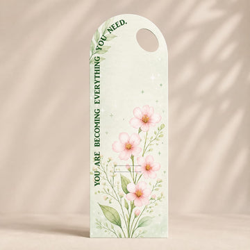 Pink Blossom Floral Bouquet Flower Card(5 pc pack)