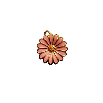 Pink daisy charm