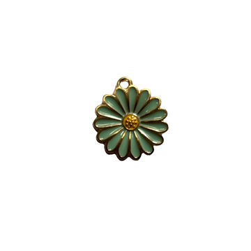 Light green daisy charm