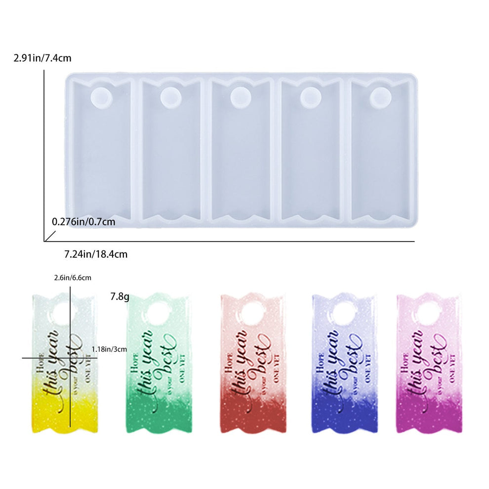 5 cavity nametag/keychain mould
