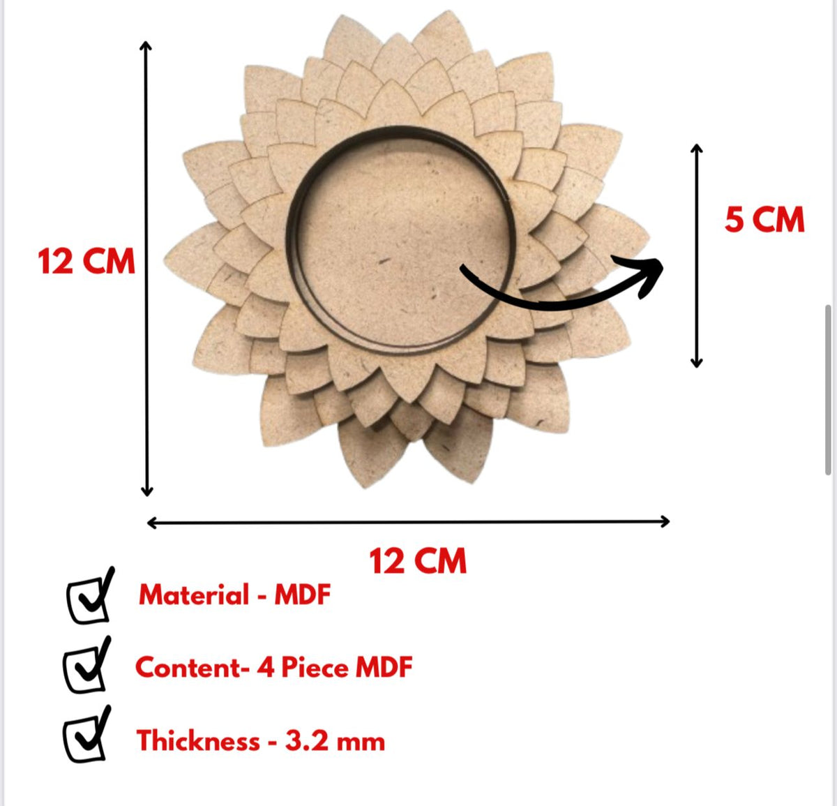 Mdf Tea Light Mdf tea light 002