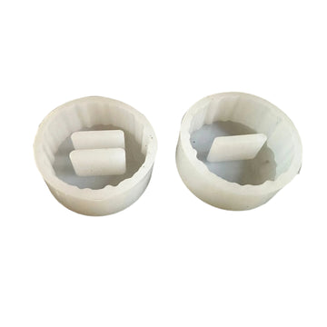 Ring holder mould agate round set of 2