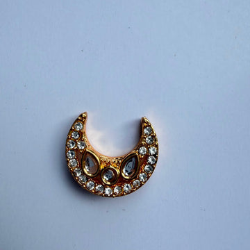 Kundan charm moon small