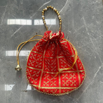 Red Potli bag