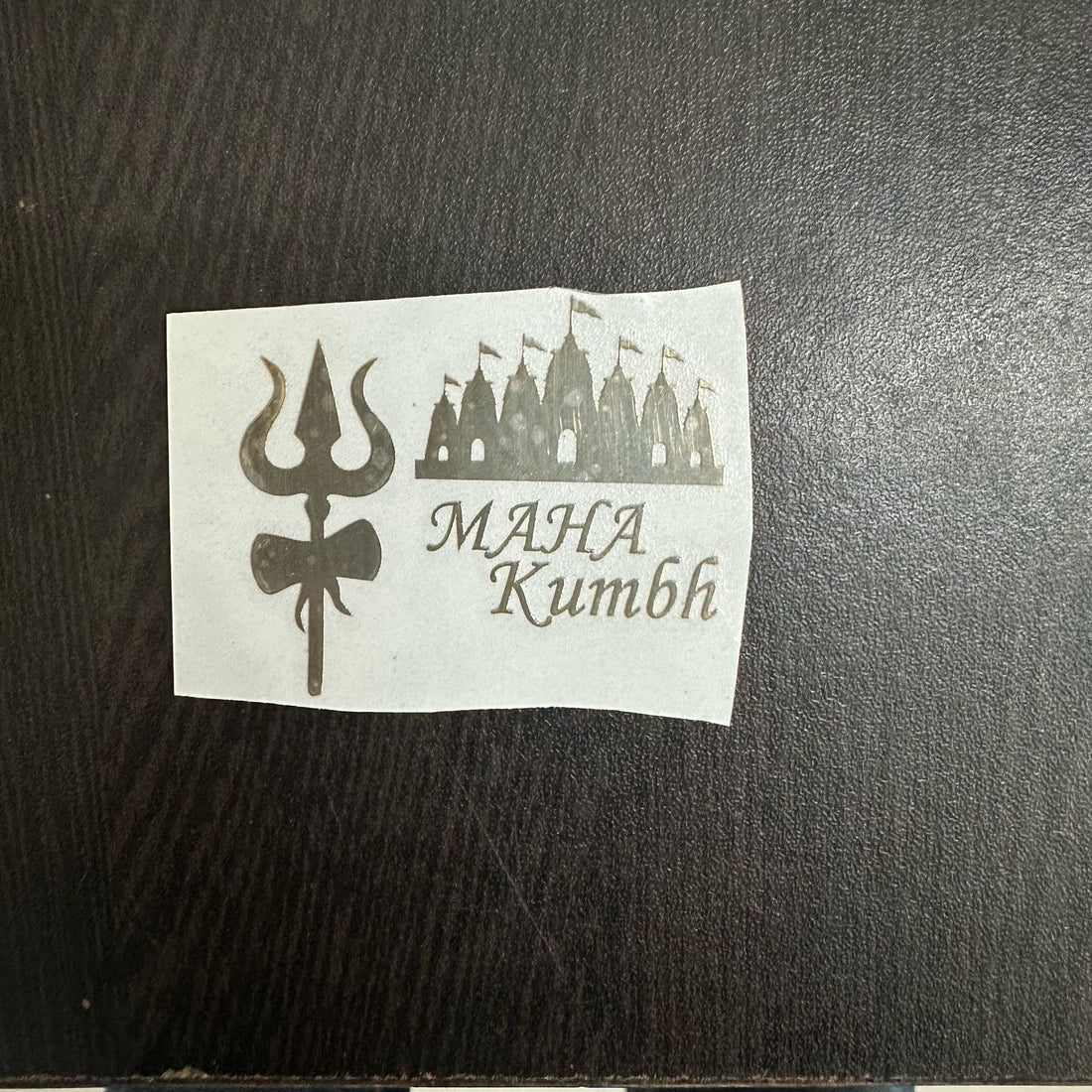 Mahakumbh metal sticker