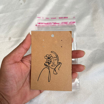 Jewellery packing card