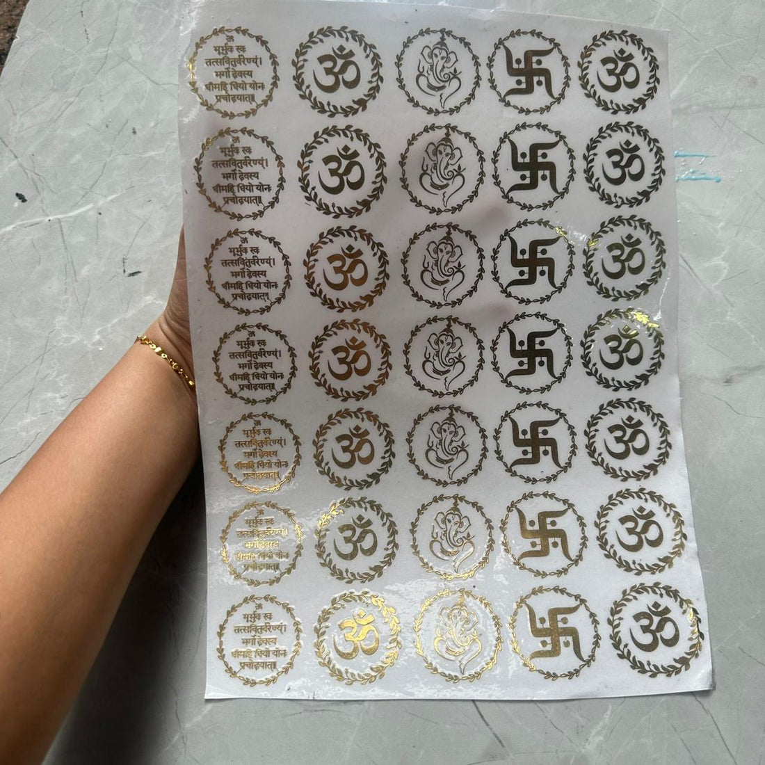 Mix Metallic sticker A4