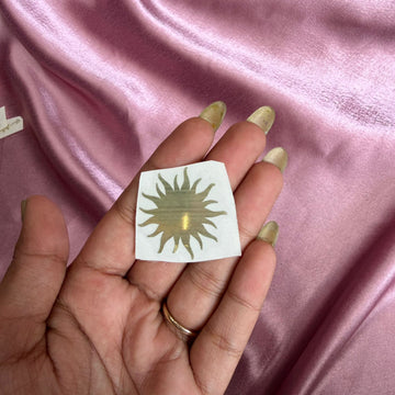 Sun metal sticker
