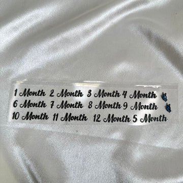 One year baby frame peel off sticker small