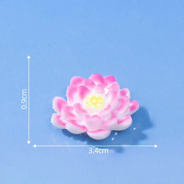 Floating pink Lotus miniature (5 pcs)