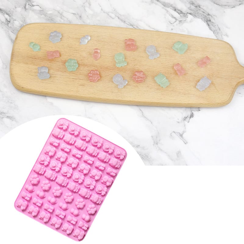 60 Cavity Mini Cartoon Animals & Paw mould