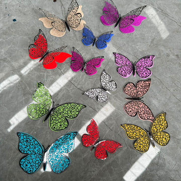 3d butterfly metallic glitter sticker