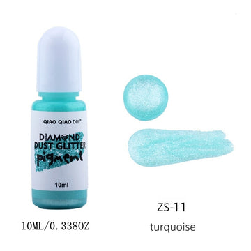 Diamond dust glitter pigment turquoise