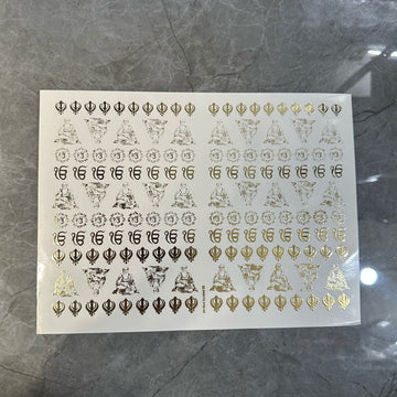 Gold embossed sheet shikh logo