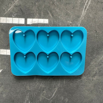 6 in 1 heart keychain mould