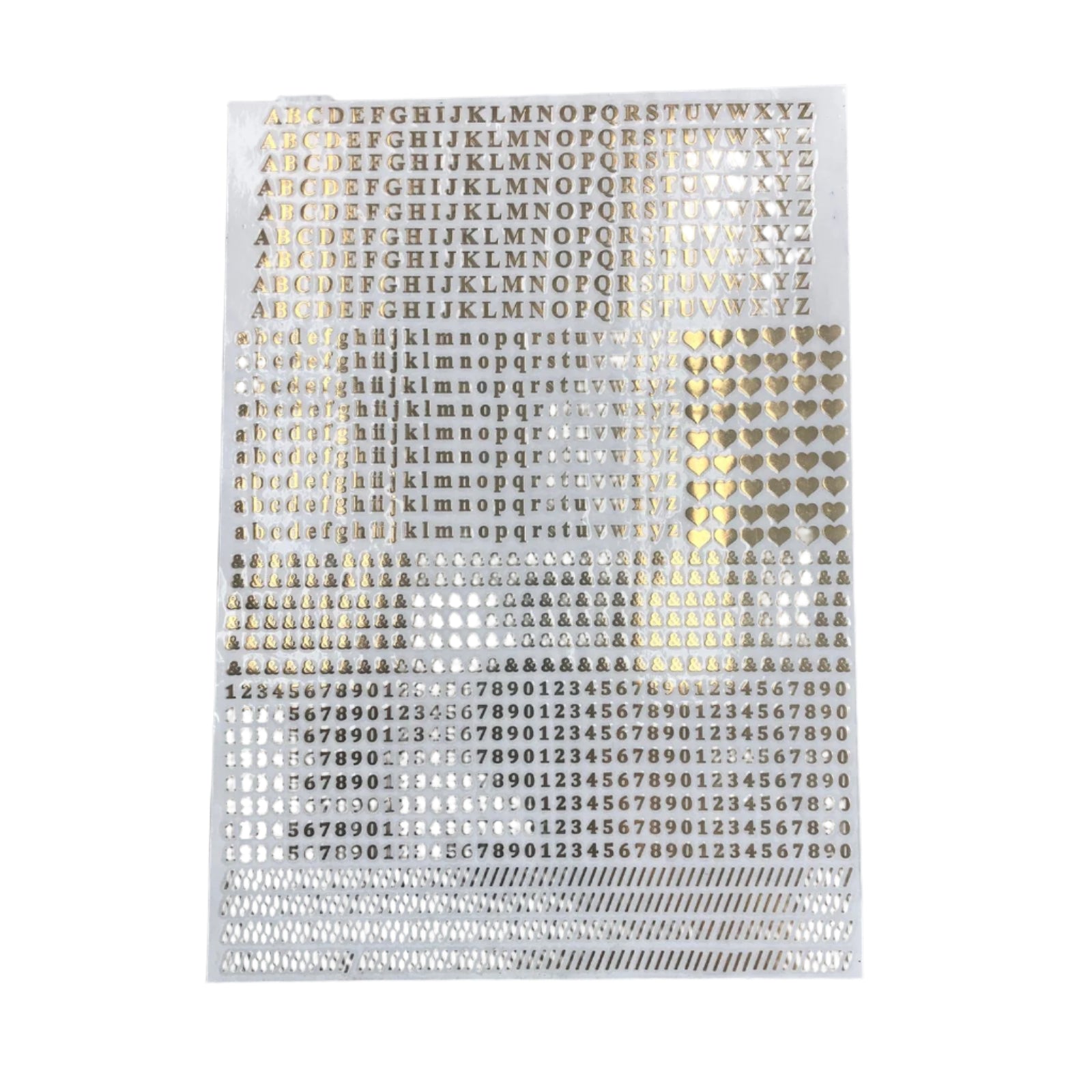 Alphabet metal sticker 005