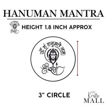 Hanuman mantra metal sticker