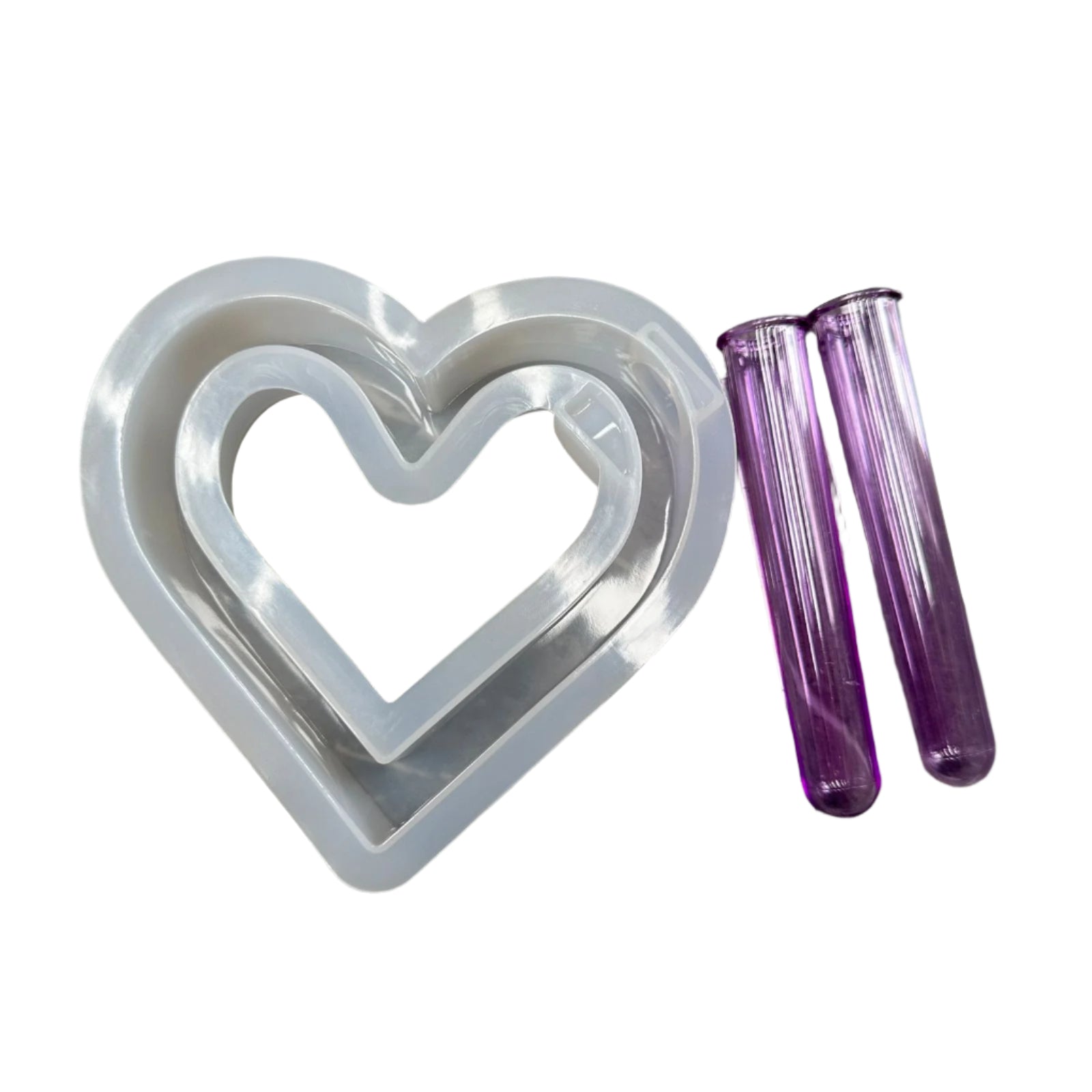 Heart test tube mould