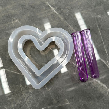 Heart test tube mould