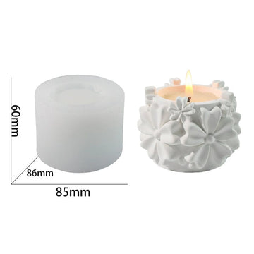 5 petal candle tealight holder mould