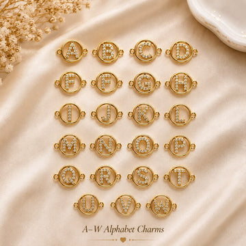 Diamond alphabet rakhi charms