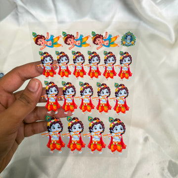 Krishna peel off sticker sheet A6