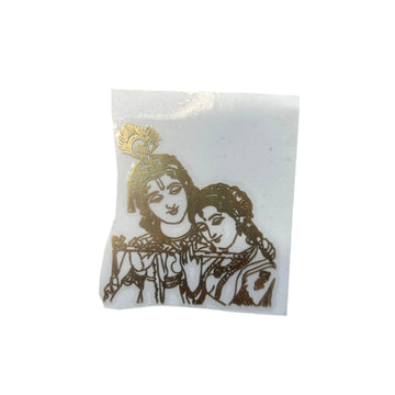 Radha Krishna metal sticker