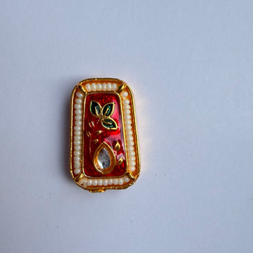 Kundan rectangle charm