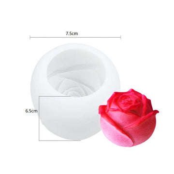 Rose bud flower candle mould