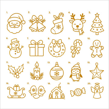 Christmas metal sticker customise B
