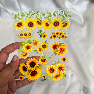 Sunflower peel off sticker sheet A6