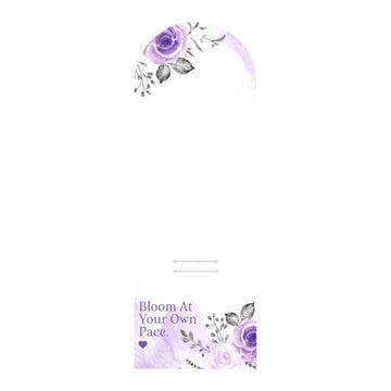 Purple Rose Floral Bouquet Flower Card with Handle – Bloom At Your Own Pace Design
