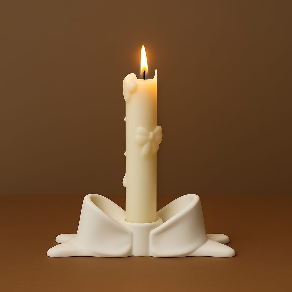 Bow candle holder
