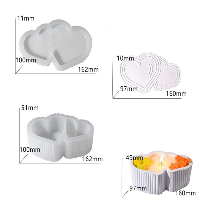 Double heart storage mould