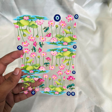 Lotus peel off sticker sheet A6 A2