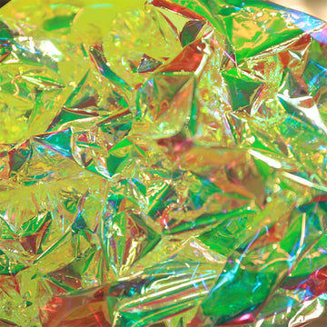 Holographic sheet yellow