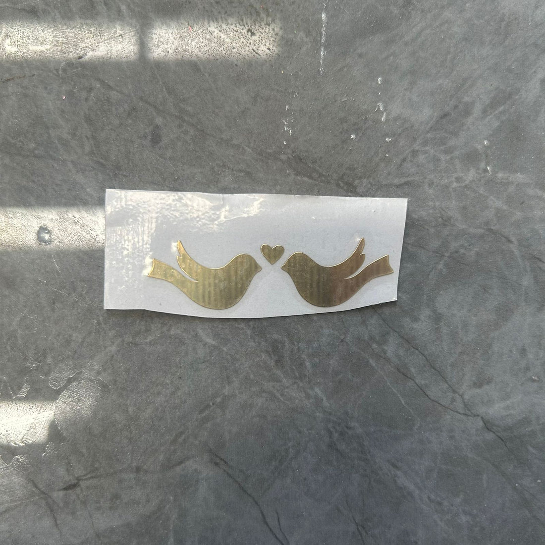 Love birds metal sticker