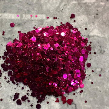 Dark pink chunks small