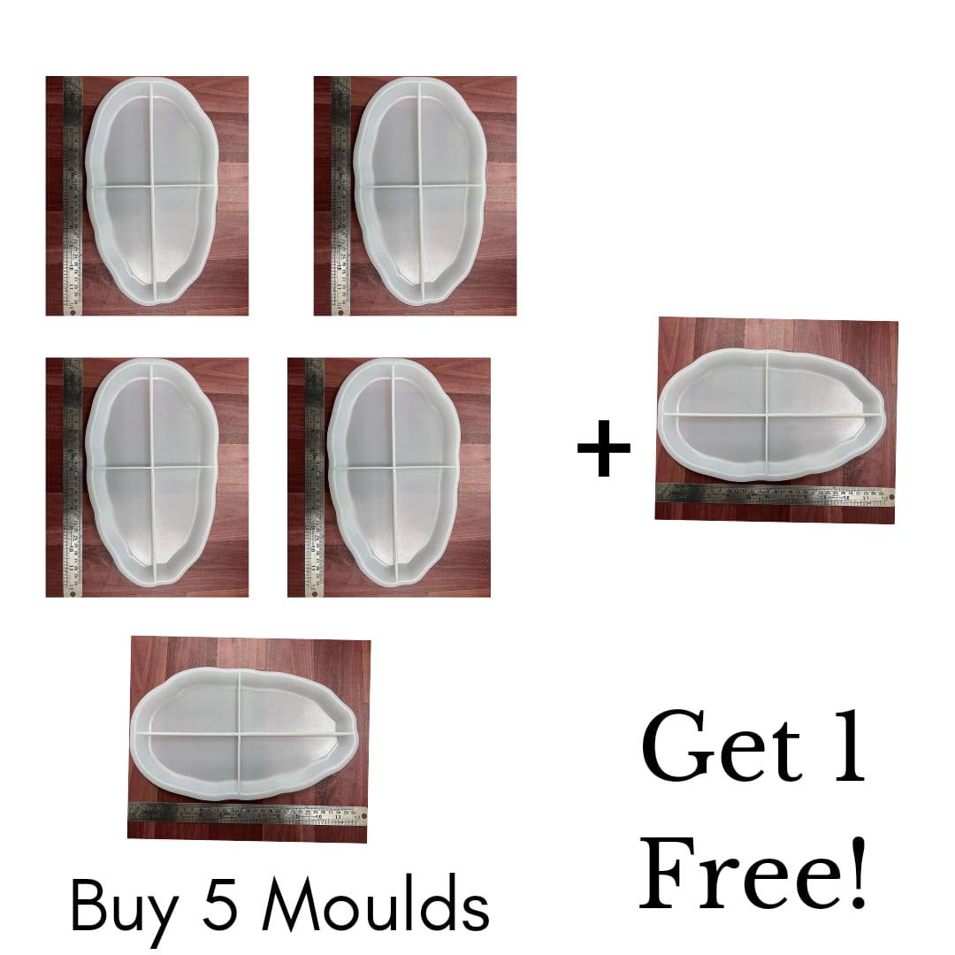 Oval tray and bowl mould (5 pc)