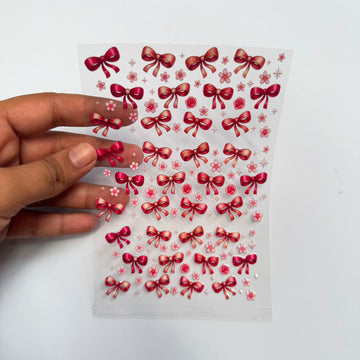 Bow peel off sticker sheet A6