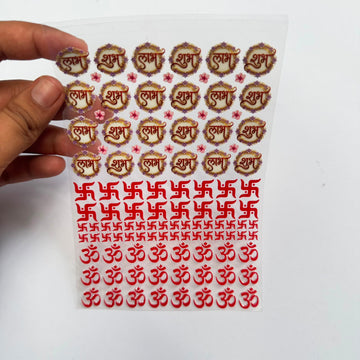 Mix diwali peel off sticker sheet A6